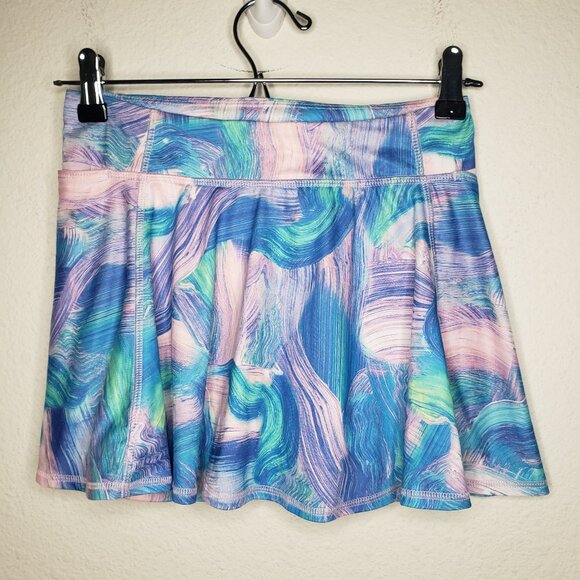 All in Motion Girls Sz L (10/12) Blue/ Pink Tennis Skirt w/ Side Pockets - Picture 1 of 7